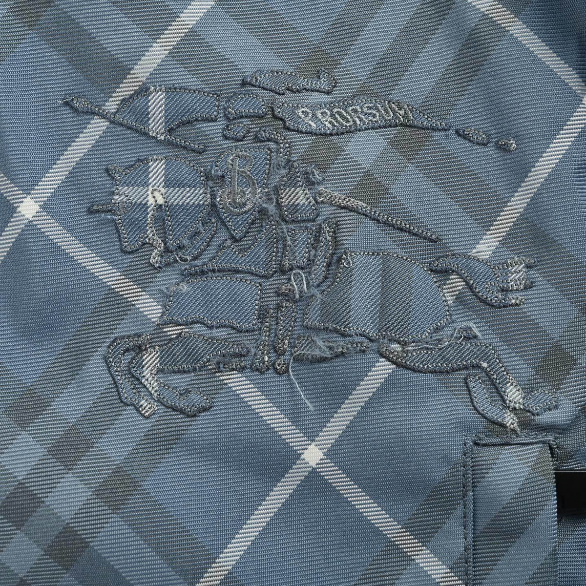 MANTEAU CARREAUX BLEU